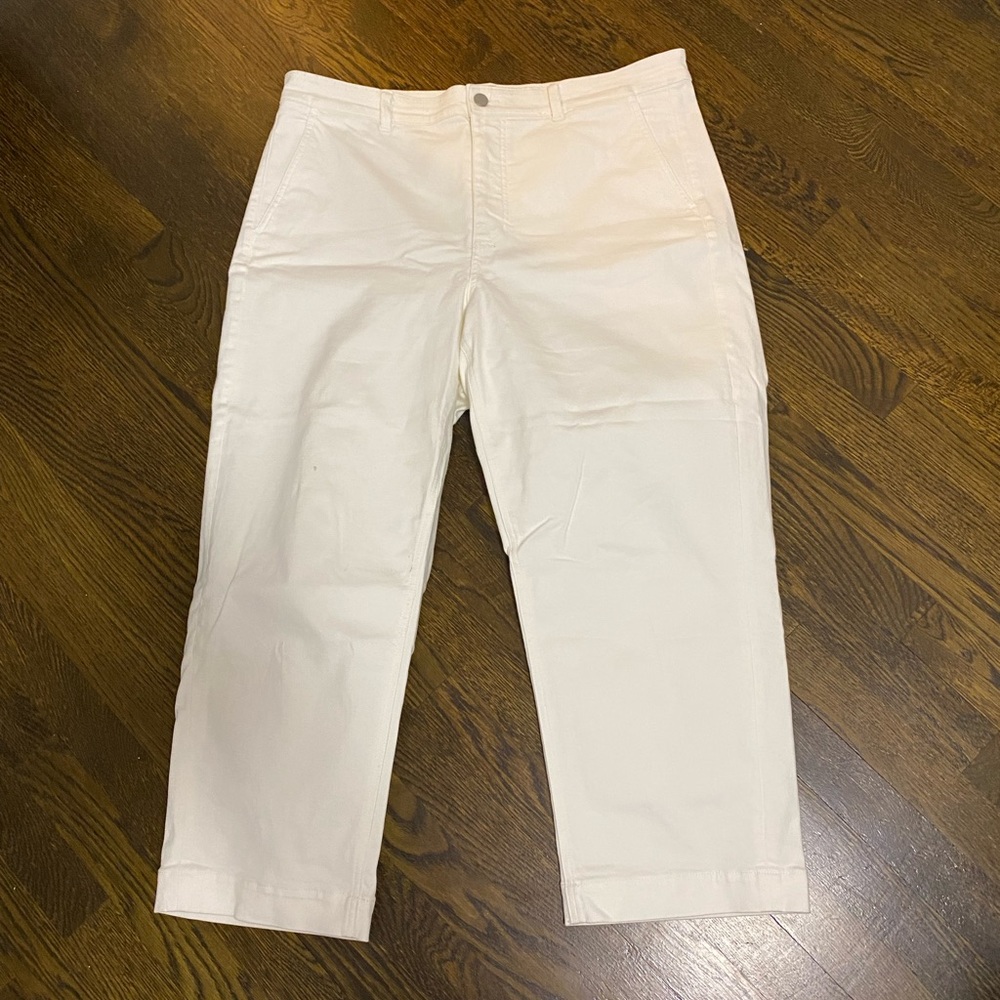 Everlane White High Wasited Straight Leg Pants